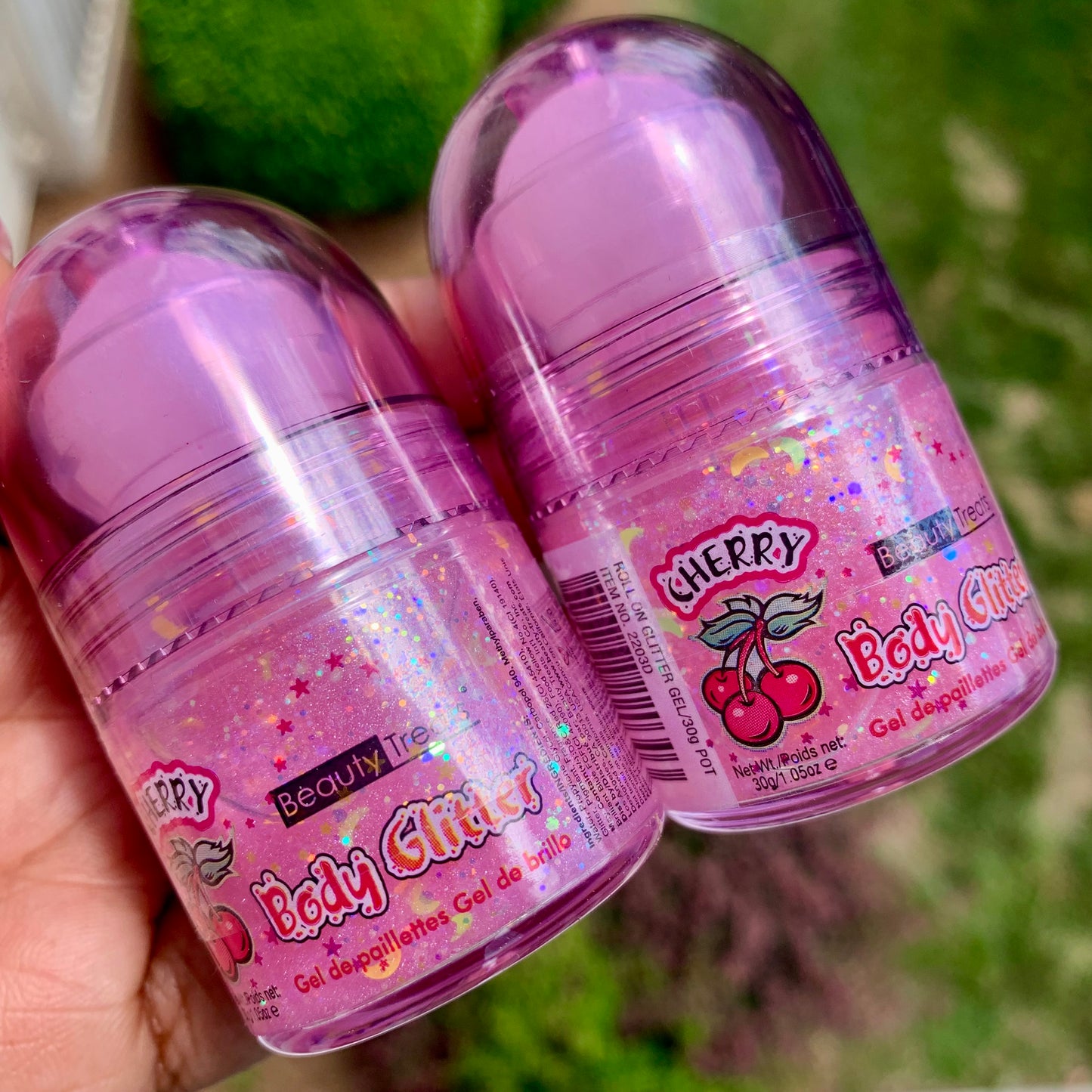 Beauty Treats Roll-On Soft Scented Body Glitter Cherry