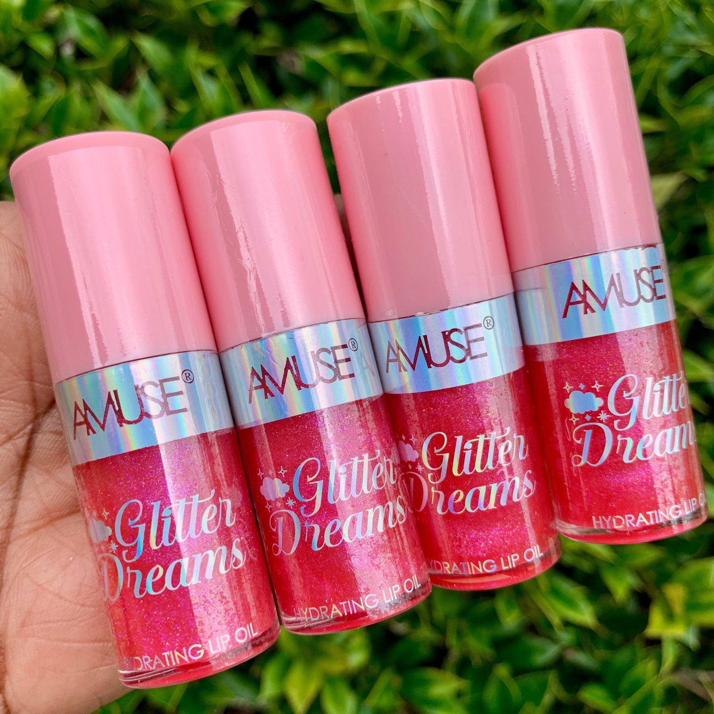 Glitter Hydrating Lip Oil Pink