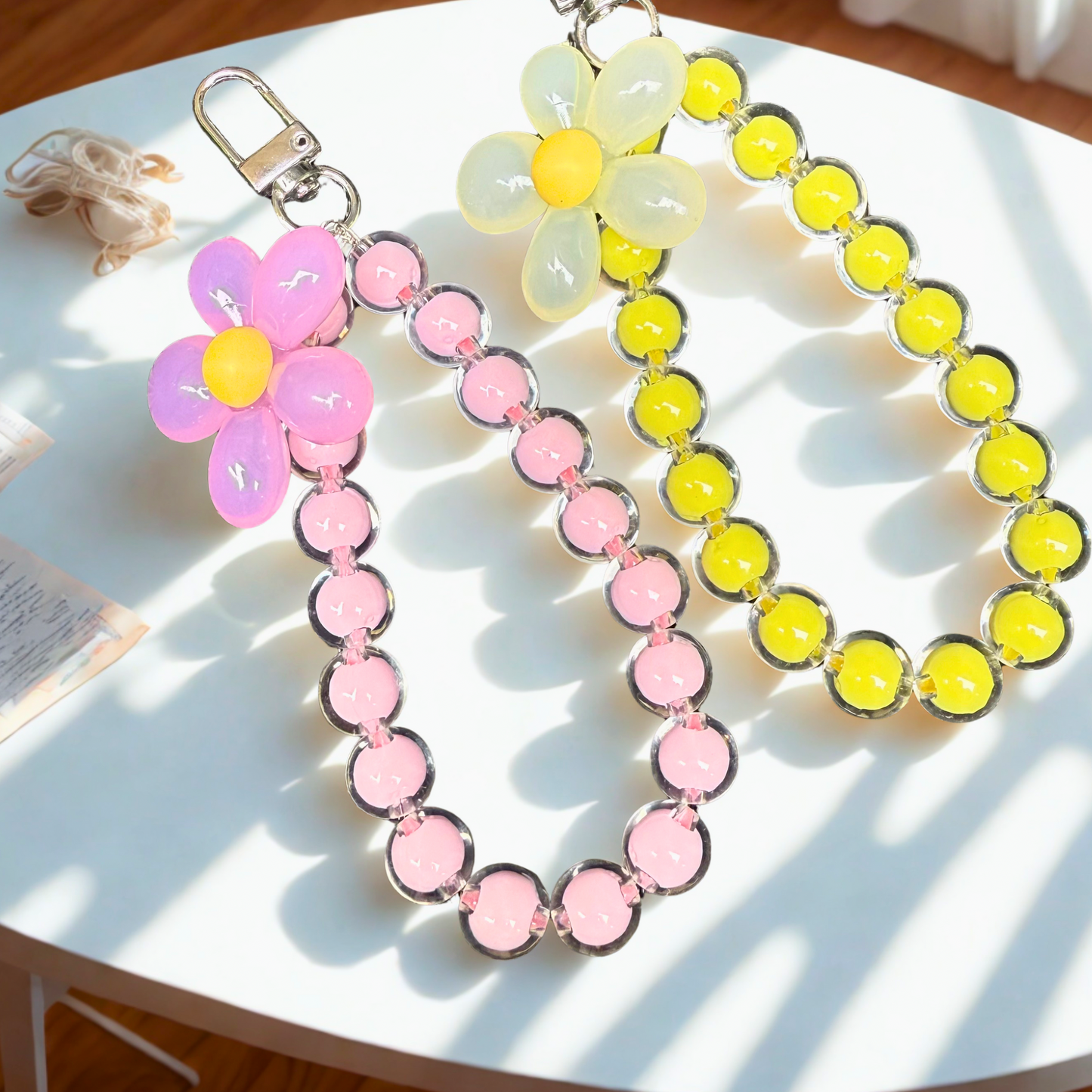 Flower Beaded Phone Charm