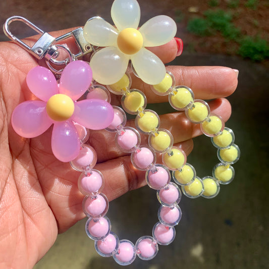 Flower Beaded Phone Charm