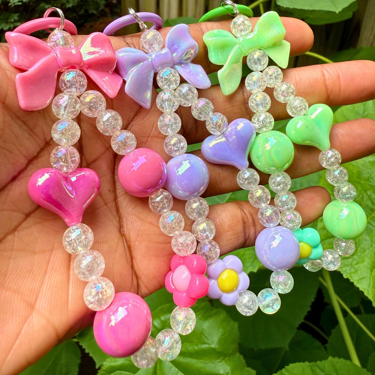 Heart Beaded Charms– Keychain, Bag Charm & Accessory