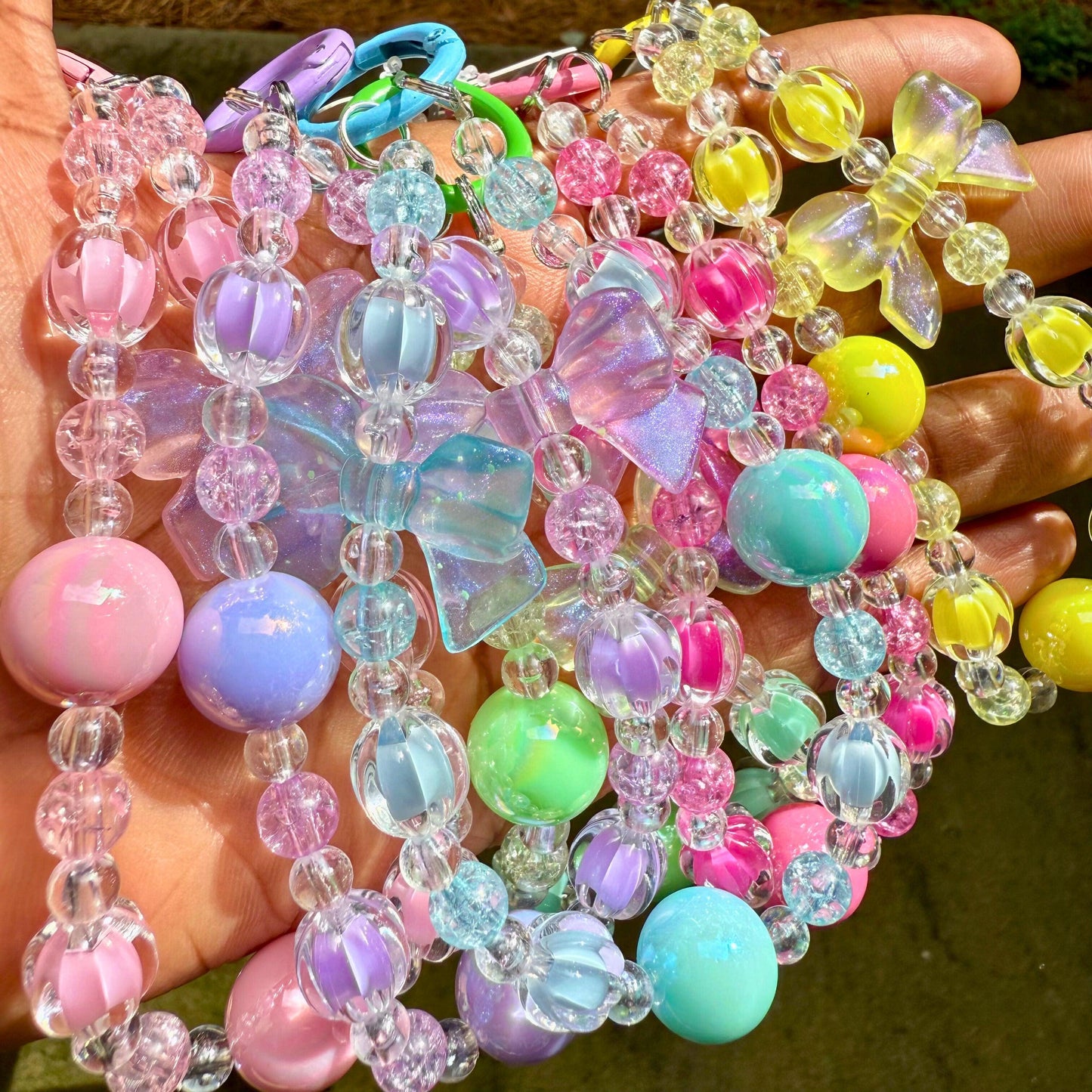 Beaded Bow Charms– Keychain, Bag Charm & Accessory