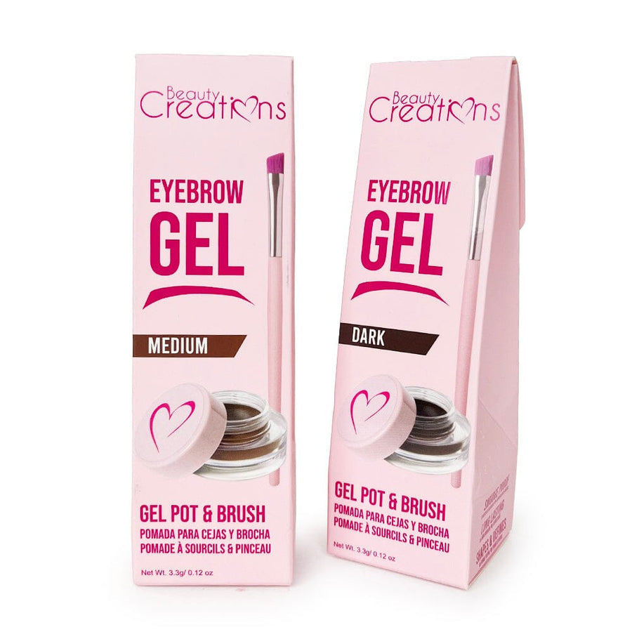 Eyebrow Gel Pot & Brush Medium & Dark Color