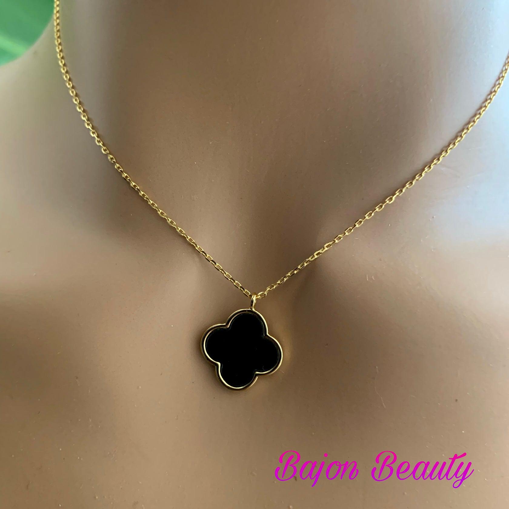 Tiniest Lucky Clover + Birthstone Necklace – Little Girl's Pearls