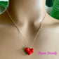 Red Enamel Heart Pendant Necklace
