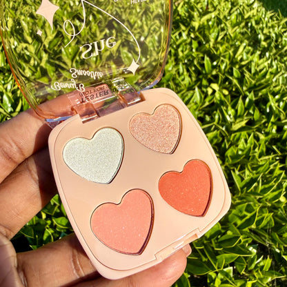 Berry Smoothie Heart Eyeshadow Palette
