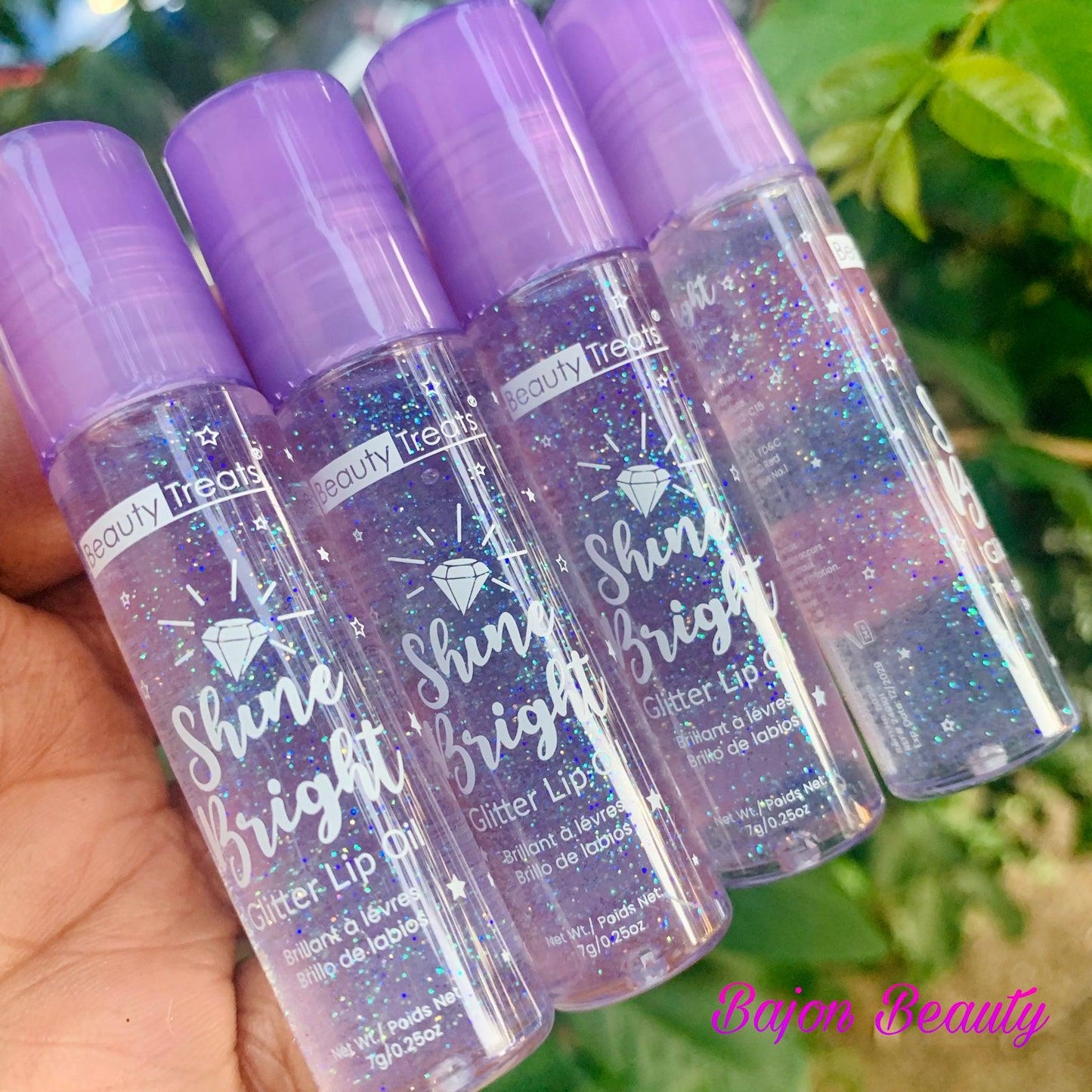 BeautyTreats Lip Shine Bright Glitter Gloss Purple