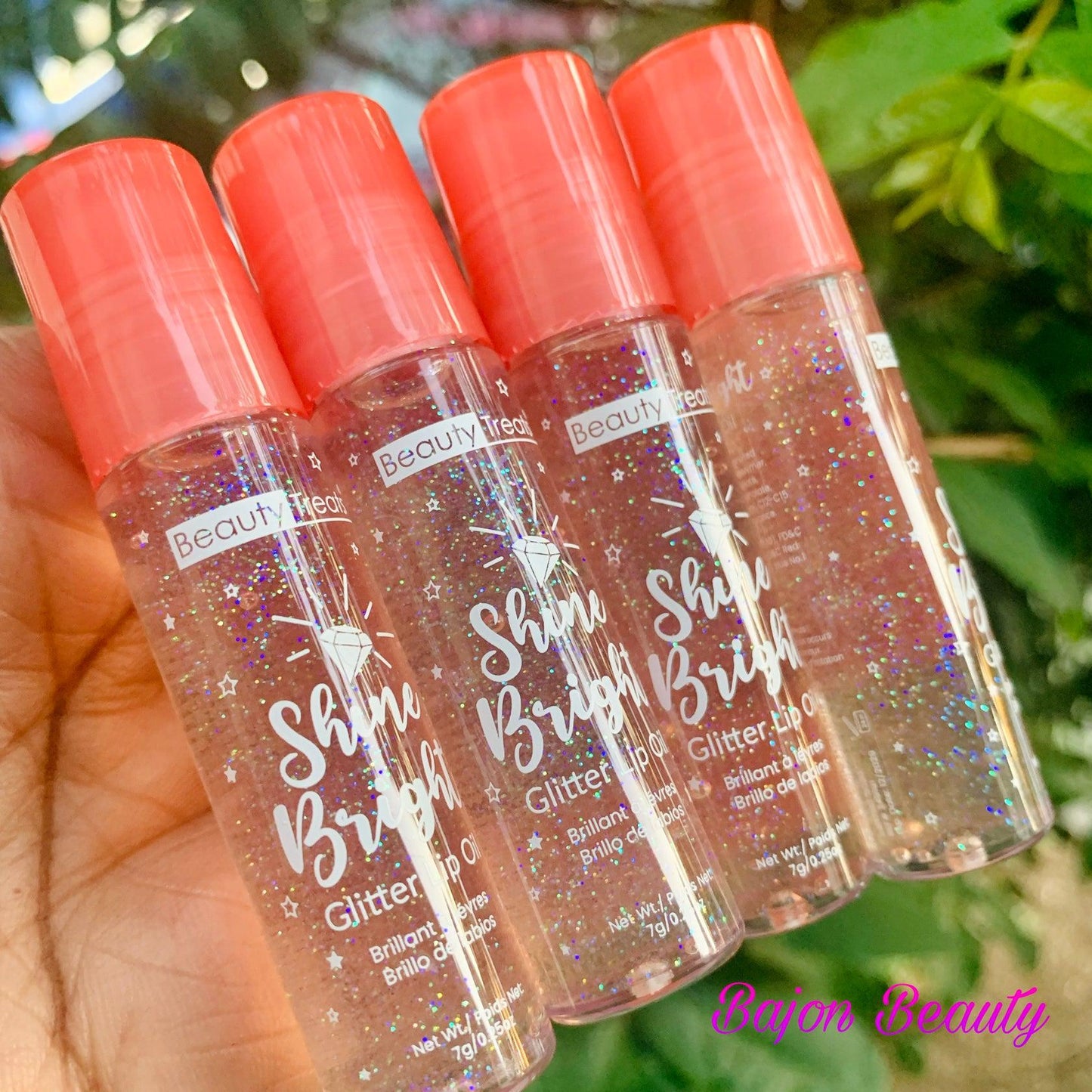 BeautyTreats Lip Shine Bright Glitter Gloss Red