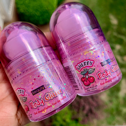 Beauty Treats Roll-On Soft Scented Body Glitter Cherry