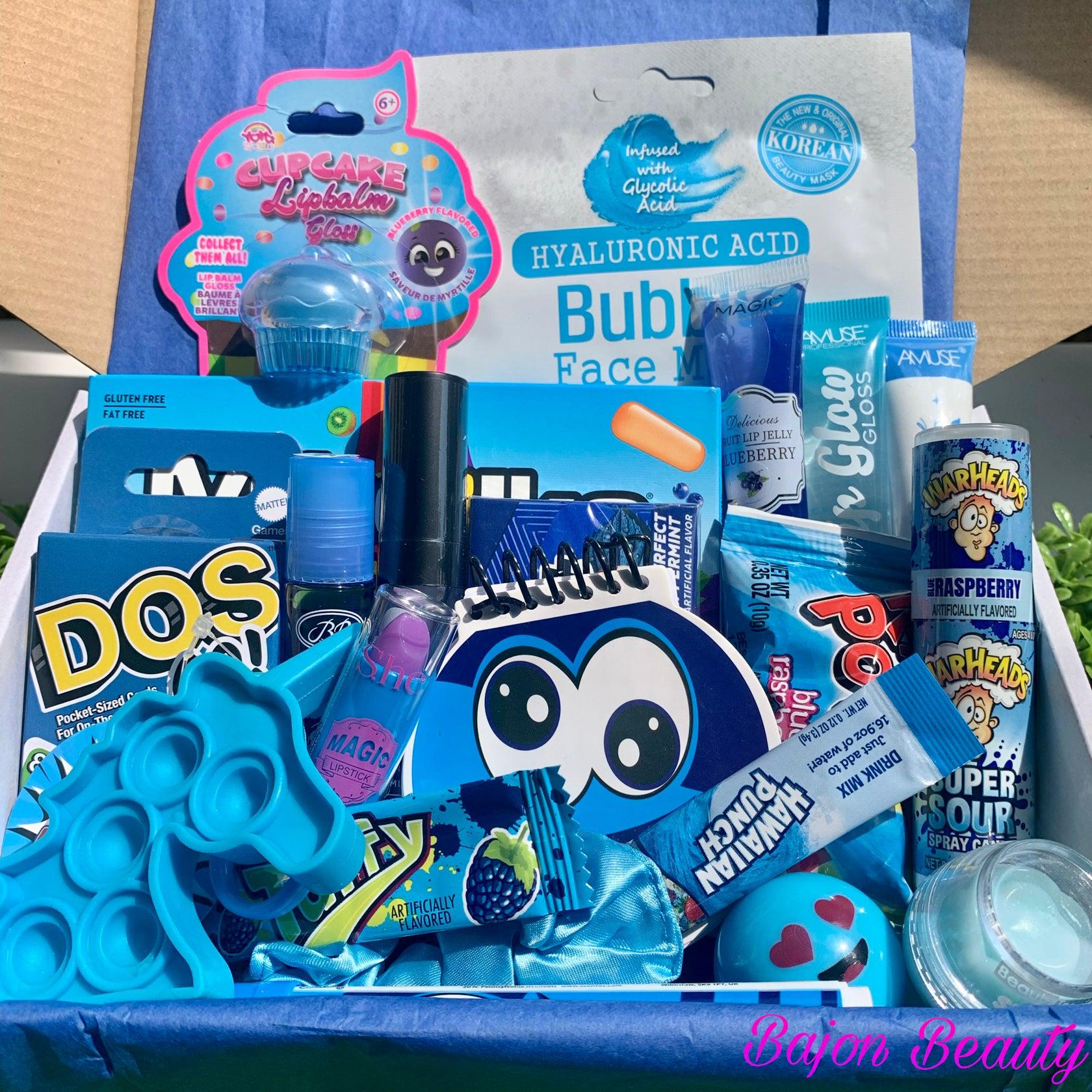 Blue Lip Gloss Snack Box Gift Set