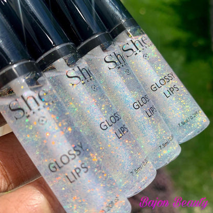 S.HE - Clear Lip Gloss with Glitter