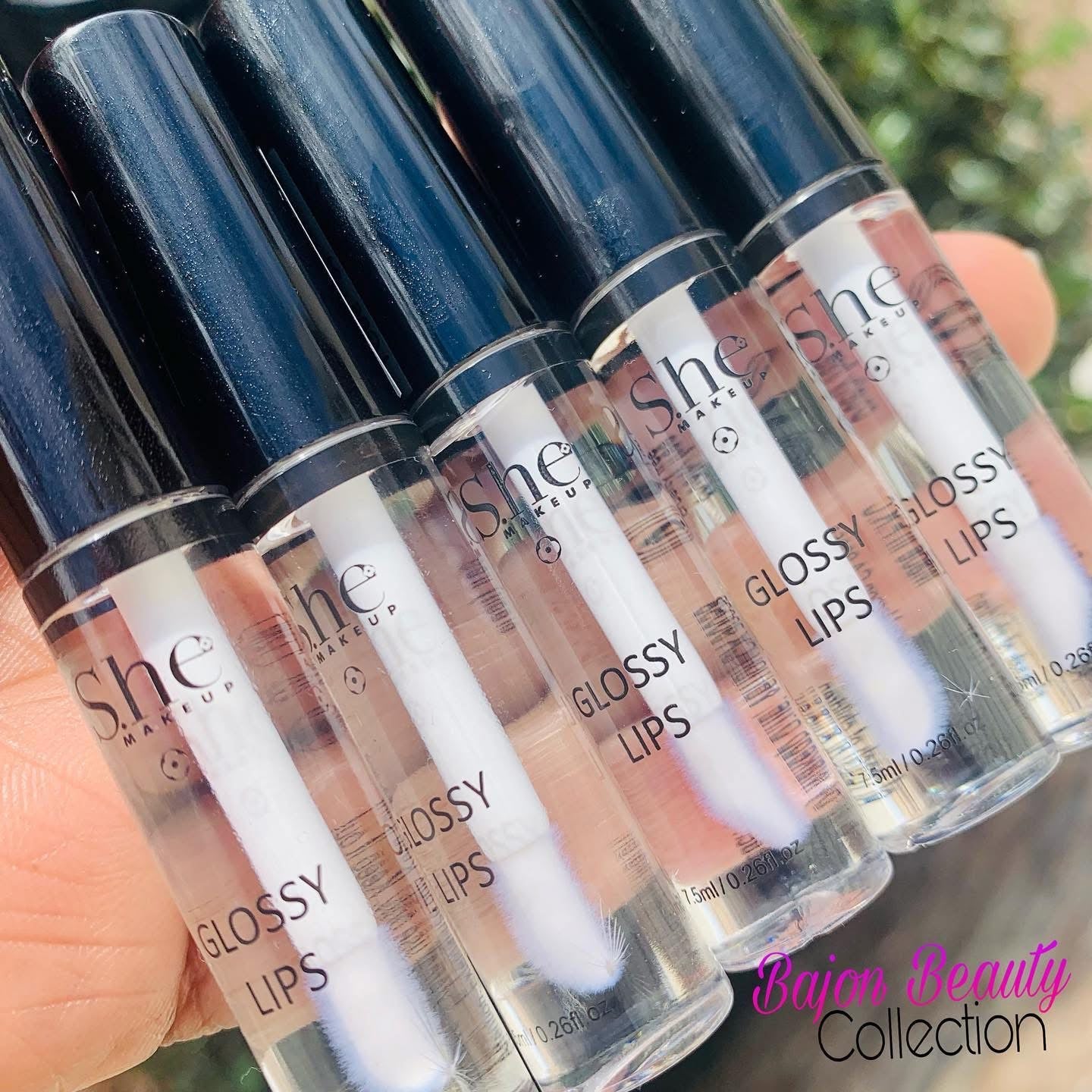 S.HE - Clear Lip Gloss with Glitter