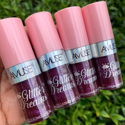 Glitter Hydrating Lip Oil Mahogany