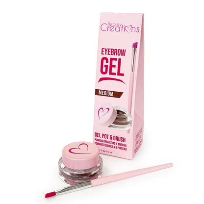 Eyebrow Gel Pot & Brush Medium & Dark Color