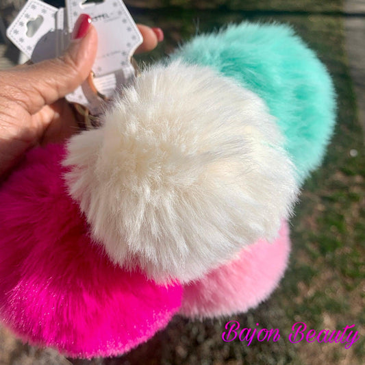 Large Pom Pom Keychain