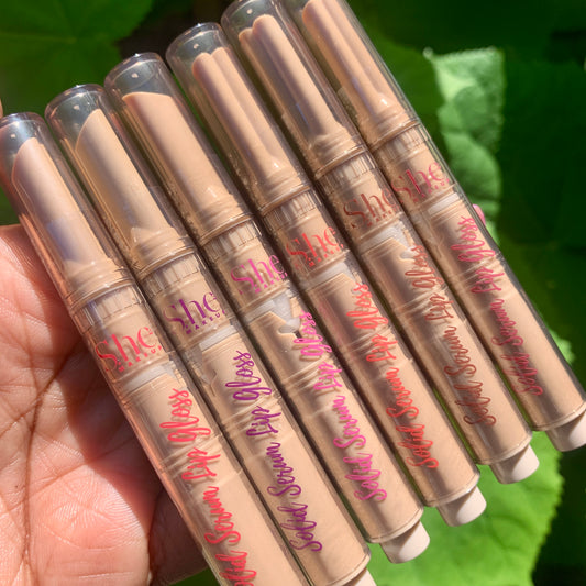 Lightweight tinted gloss for natural makeup look