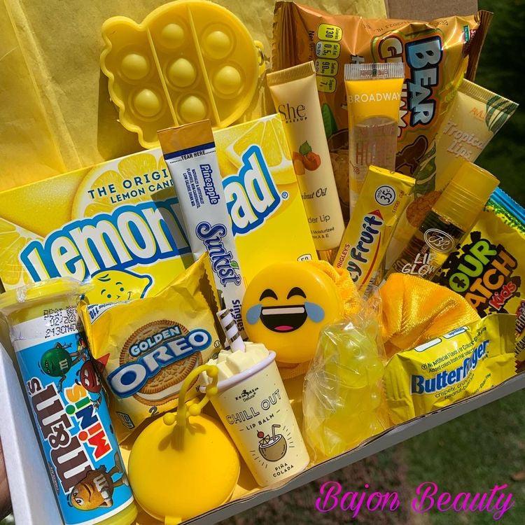 Yellow Lip Gloss Snack Box