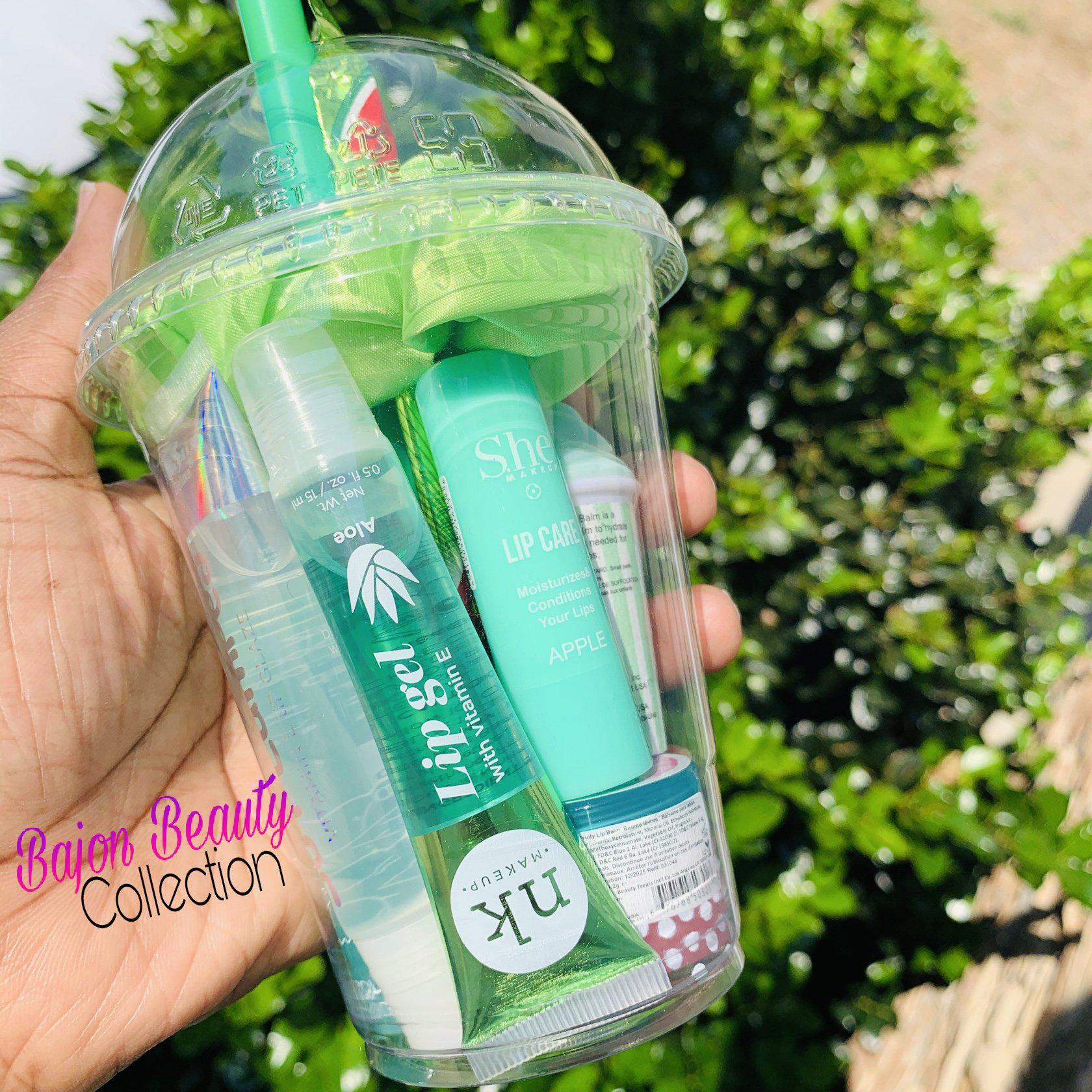 Green Lip Gloss Smoothie Cup