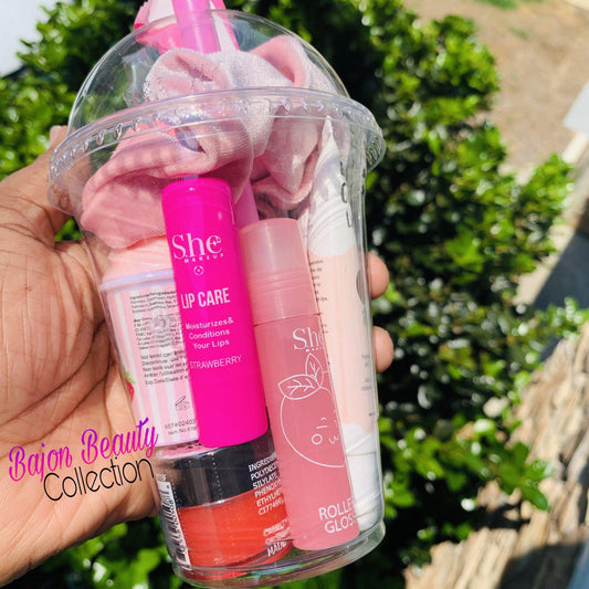 Pink Lip Gloss Smoothie Cups