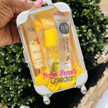 Yellow Mini Suitcase Lip Gloss Bundle
