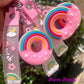 Pink Doughnut Keychain