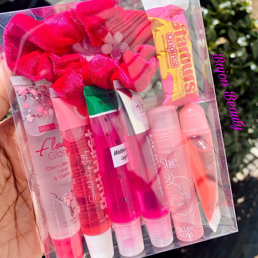 Pink Baddie Lip Gloss Gift Set